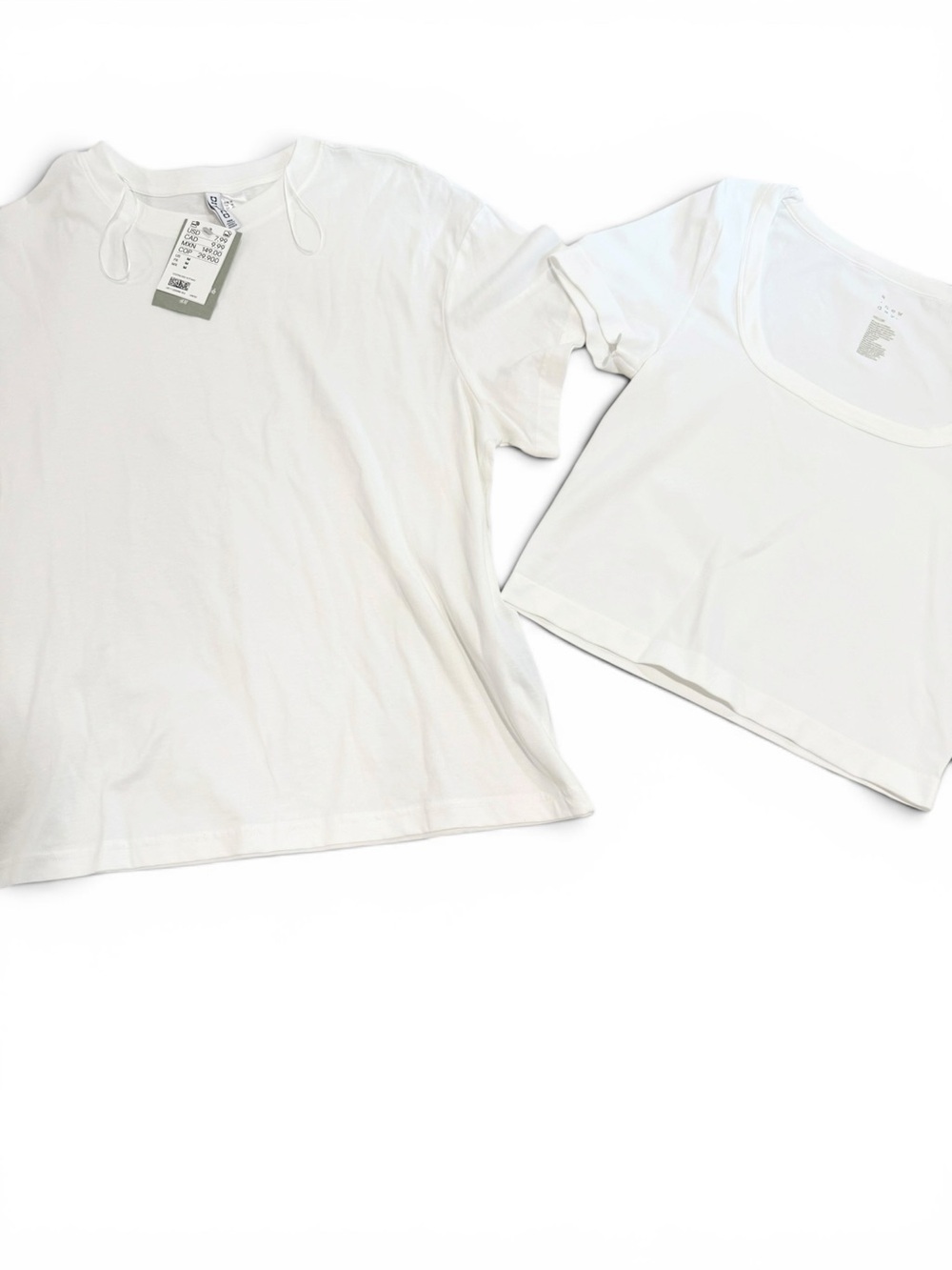 NWT Bundle (2) Divided & a new day White Tee Shirts Size Medium